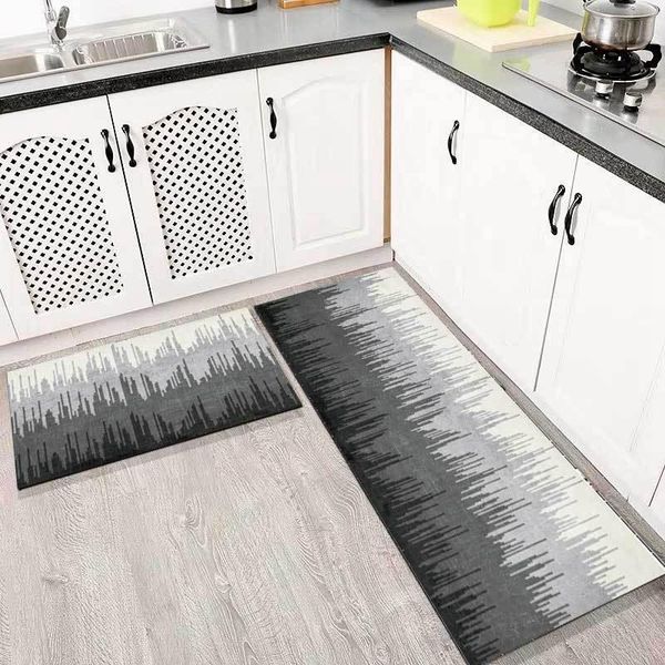

cushion/decorative pillow modern style long kitchen carpet abstract black and gray gradient pattern living room doormat bedroom bedside non-