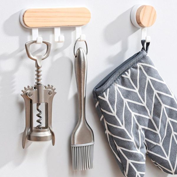 

hooks & rails wood key holder wall storage organizer strong magnetic rack hanger ring clerk housekeeper on the