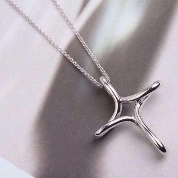 

s925 sterling silver cross chain necklace, classic fashion, jewelry, birthday gift