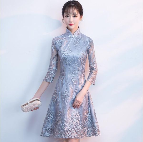 

ethnic clothing classic women dress traditional chinese modern qipao long wedding cheongsam robe mariage femme oriental styled dresses, Red