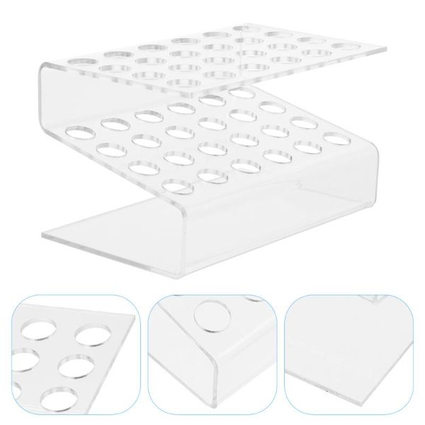 

hooks & rails practical pencil brush holder durable acrylic pen display rack