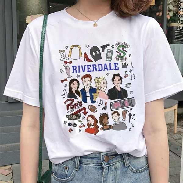 

riverdale southside serpent harajuku t shirts summer women ullzang snake south side tshirts 90s graphic fashion tees female, White