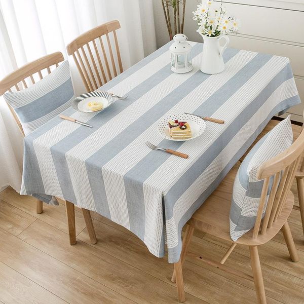 

table cloth luxury cotton linen big stripe el wedding dining room home cover