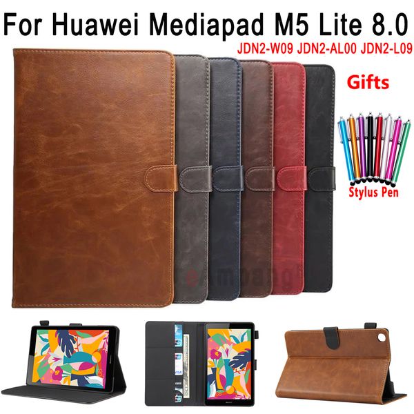 Custodia in pelle Premium per Huawei Mediapad M5 Lite 8 8.0 JDN2-AL00 JDN2-W09 JDN2-L09 Smart Case per Huawei M5 Lite 8 Cover Funda