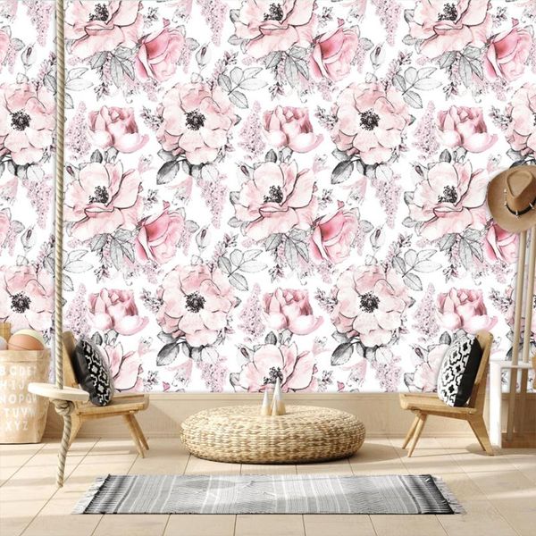 

wallpapers custom home decor for bedroom living room girls silk textured walls paper removable in rolls 3d mural sticker