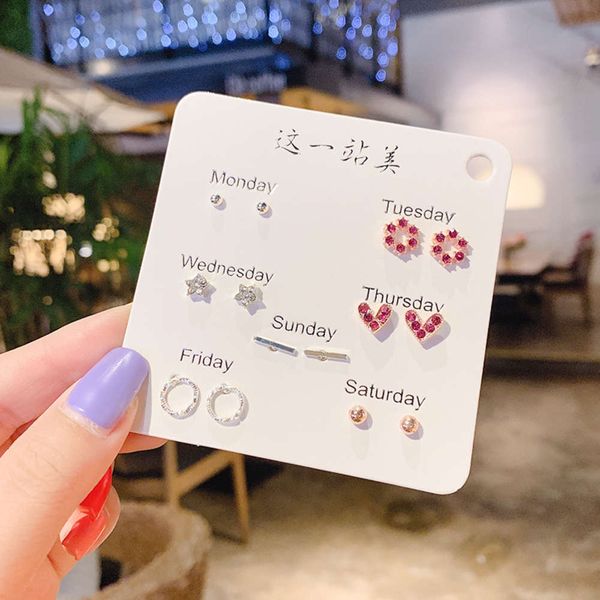 

pairs set small earrings for female simple, lovely with earrings