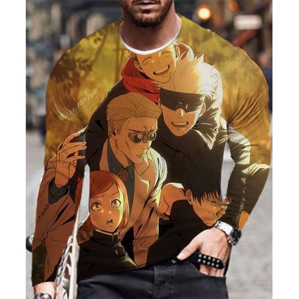 

outdoor personality men are 3d printed t-shirt visual impact party streetwear round neck high-quality long-sleeved designer xl printing dai, White;black