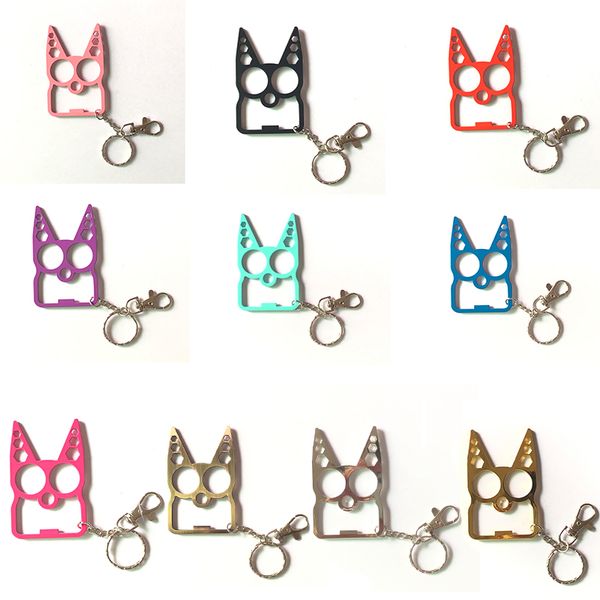 

self defense multi function mental cat car keychains bottle opener creative wrench broken window key chain fashion handbag keychain safety k