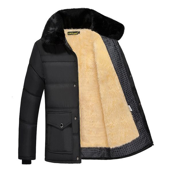 

winter and men fat warm bont capuchon parka jas heren windbreaker brand casual thicken streetwear, ga503, Black