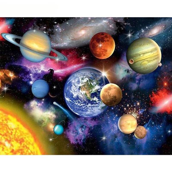 

paintings solar system painting by numbers picture oil hand painted canvas pictures for wall