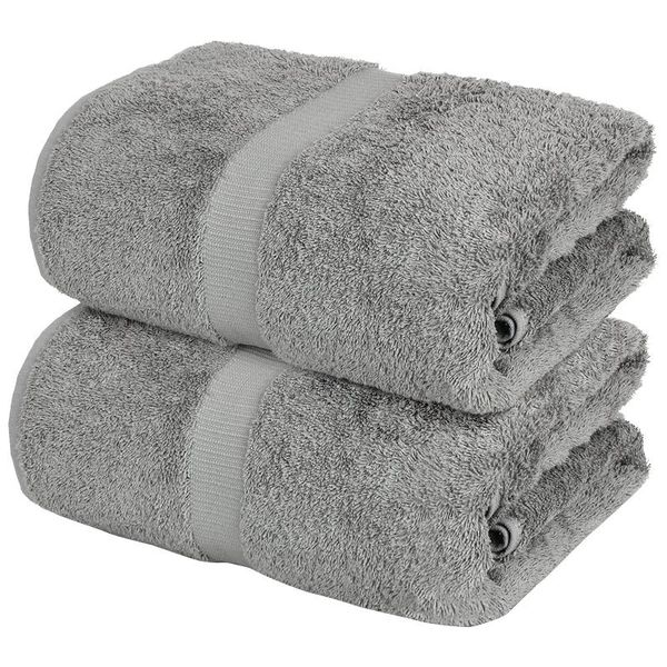 

towel 2pcs 175x80cm highly quality cotton bath towels solid color thickened soft absorbent