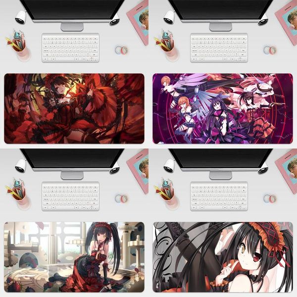 

mouse pads & wrist rests kurumi tokisaki date a live anime gaming computer pad large mat big desk non-slip rubber base mousepad