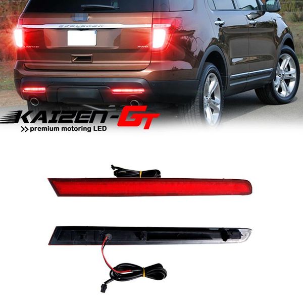 

emergency lights 2pcs european style driver/passenger sides red led rear bumper reflectors fog for 2011-2021 explorer