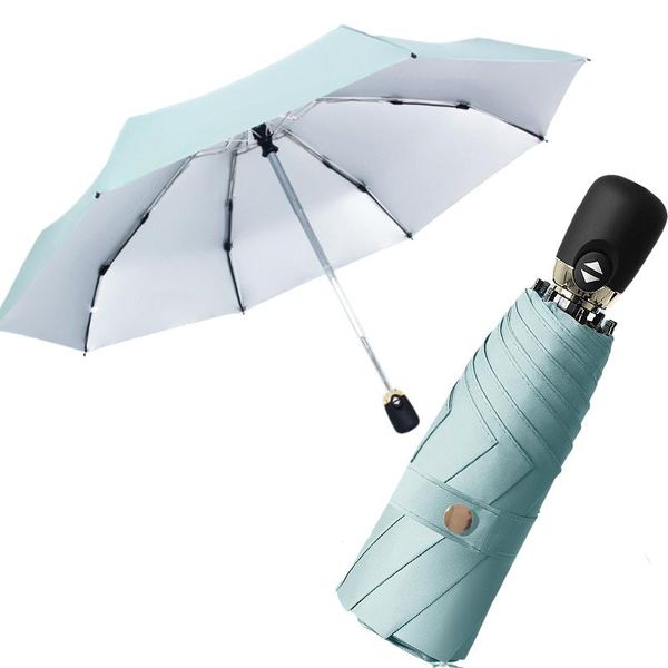 

umbrellas automatic mini umbrella female anti uv sun five folding pocket rain women parasol windproof 8k travel sombrilla playa