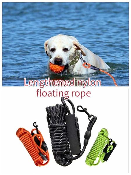 

dog collars & leashes extended traction rope 2021 pet products luminous nylon floating belt training rescue safety