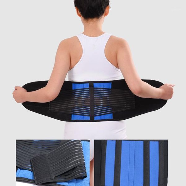 

new neoprene double pull lumbar waist support lower back belt brace pain relief for fitness drop shipping1, Black;gray