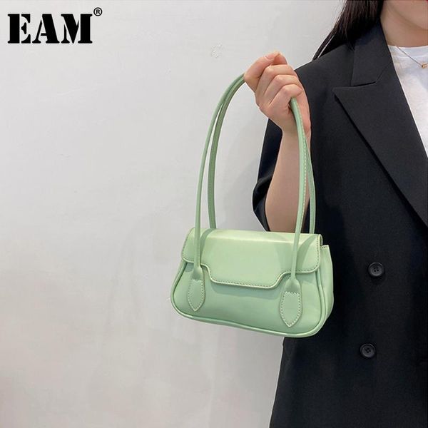 

shoulder bags [eam] women brief elegant quality pu leather flap personality all-match crossbody bag fashion tide 2021 18a3579