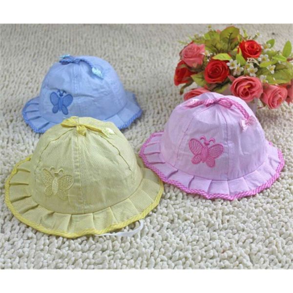 

butterfly baby basin hat fisherman going out princess sun 20g, Yellow