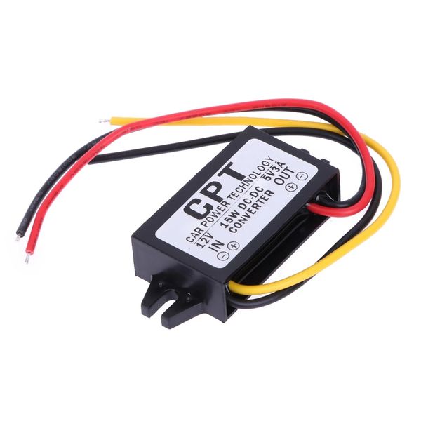 DC allo stesso punto Cavo di alimentazione Spina Convertitore Regolatore 12V arriva 5V 3A 15W Alimentatore per display a LED per auto