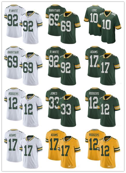 

men woman youth jersey 12 aaron rodgers 17 davante adams 69 david bakhtiari 23 jaire alexander 33 jones 92 reggie white football jerseys gre, Black;red