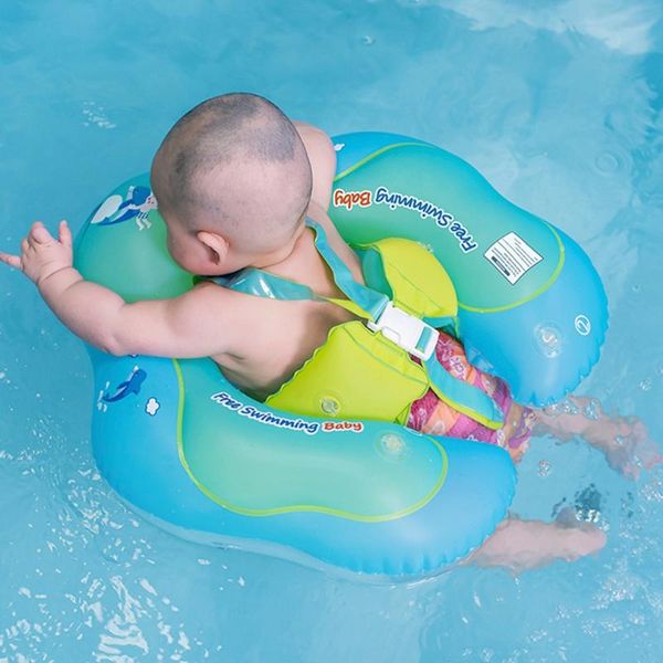 

life vest & buoy baby swimming neck ring inflatable infant floating kid float swim pool accessories circle bath & with pump 0-6 y