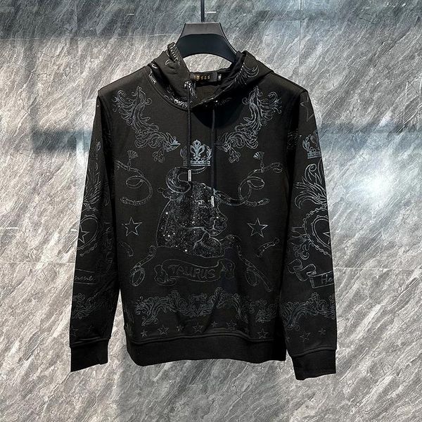 

men's hoodies & sweatshirts wz09101 fashion 2021 runway luxury european design party style clothing, Black