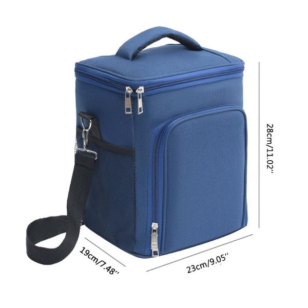 

storage bags portable insulation lunch bag reusable box leakproof cooler tote strap