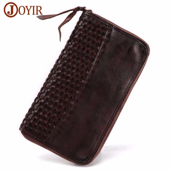 

wallets brand men wallet purse genuine leather luxury long clutch handy bag men's zipper for male gift, Red;black
