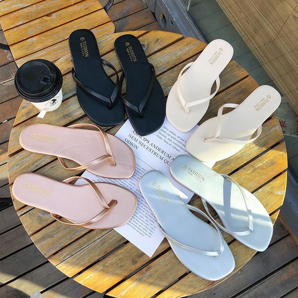 

slippers women summer sandals slipper indoor outdoor flip-flops beach shoes open toes wedge platform sandalias, Black