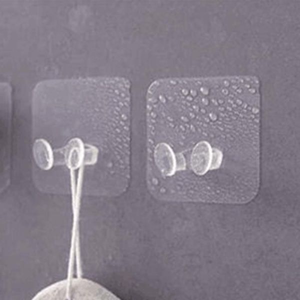 

hooks & rails 1*hook 6*6cm strong adhesive wall-mounted nail-hook kitchen and bathroom seamless in stock drop