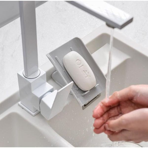 

2021 creative leaf shape soap box bathroomdrainage soap holder storage container