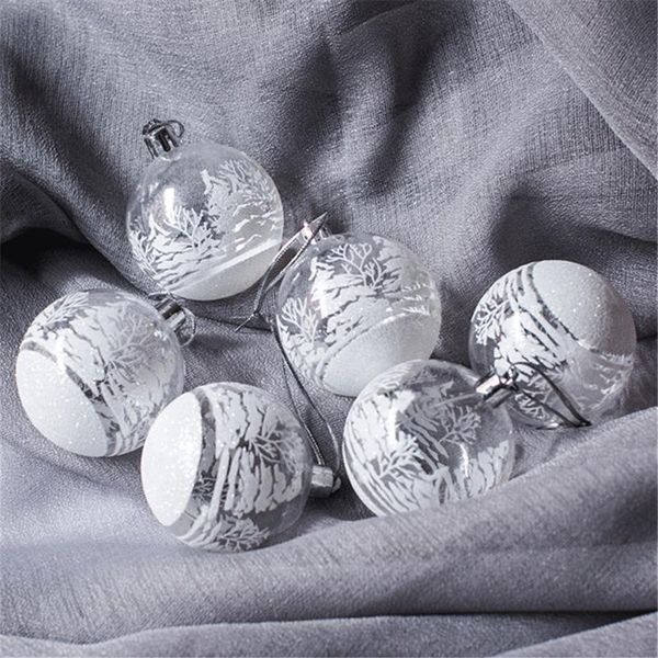 

christmas decorations 12pcs transparent ball ornaments snowball hanging pendants craft tree santa claus toy under the navidad
