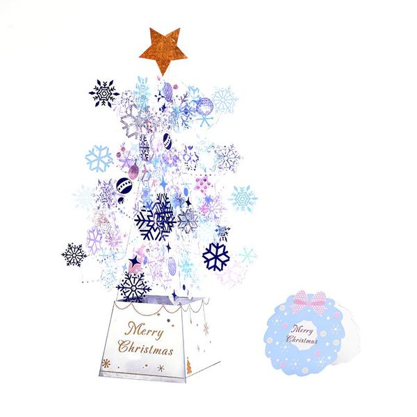 

greeting cards up santa claus snowman merry christmas tree card with envelope party invitations gifts year postcard