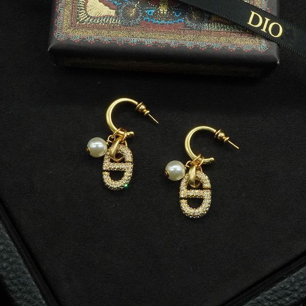 

pig nose earrings female tassel pearl temperament star same style, Golden