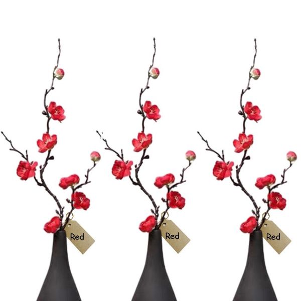 

party decoration 3pcs artificial flowers fake flower plum cherry blossoms centerpiece home office wedding garden dÃ©cor 23.6in(3color opt.))