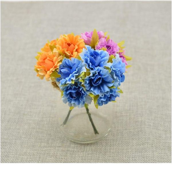 

24pcs silk roses flower wedding car decoration bridal bouquet scrapbooking diy wreaths gift box artificia jllwwi