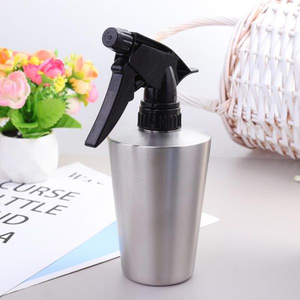 

watering equipments 1pc 350ml black nozzle stainless steel bottle small sprayer green plant can water sprinkler garden tool (cone