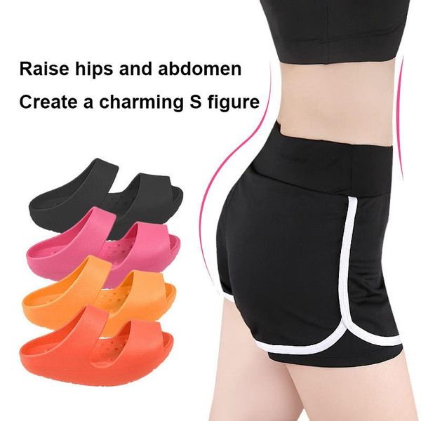 

new sandals swing slippers four seasons anti-skid slope heel yaoyao particles massage eva thick bottom fitness shoes dropship, Black