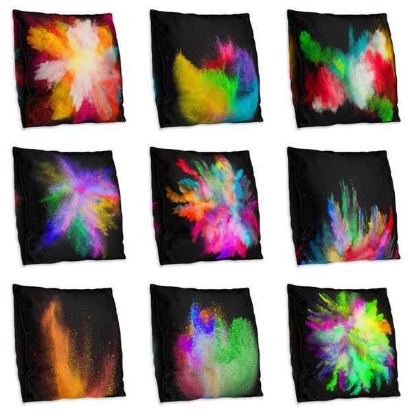 

cute colorful double side print cushion cover polyester decorative for sofa seat soft throw pillow case cover 45x45cm home decor