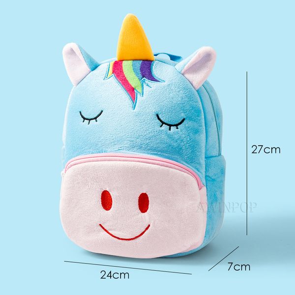 

fashion 3d cartoon unicorn girls school bags kindergarten children soft plush kids bags toddler boys backpacks mochila escolar