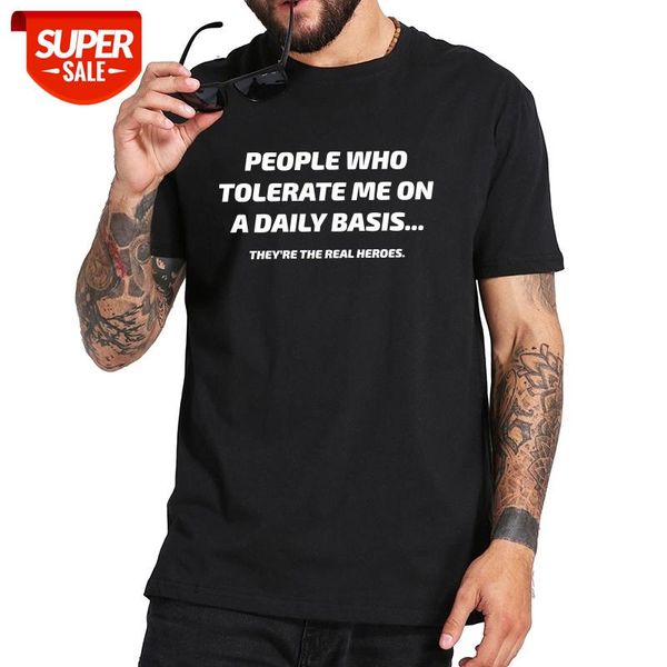 

people who tolerate me on a daily basis t shirt graphic novelty sarcastic funny t shirt fashionable eu size #g21y, White;black