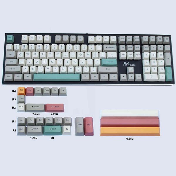 9009 Color Theme Theme OEM ou Cherry Dye-subbed KeyCaps Material PBT Material MX 61 63 64 84 87 96 108 teclados mecânicos