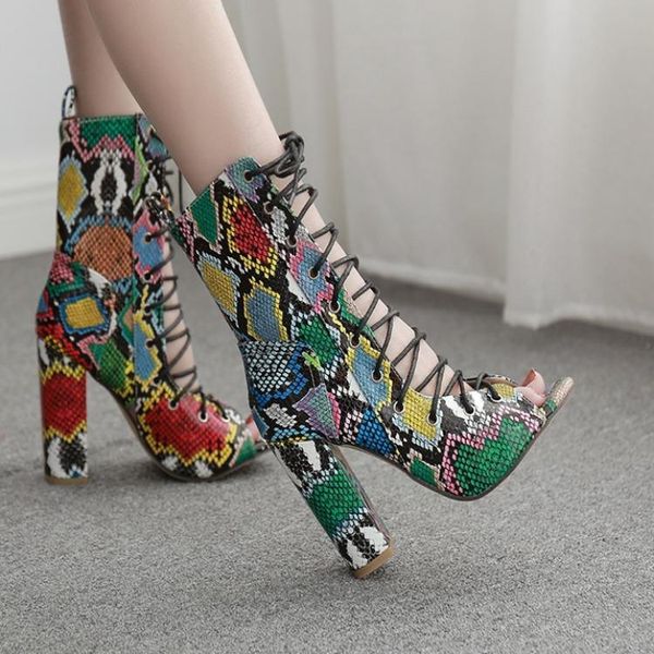 

sandals heel woman 35-40 code 2021 colour coarse snake high, Black