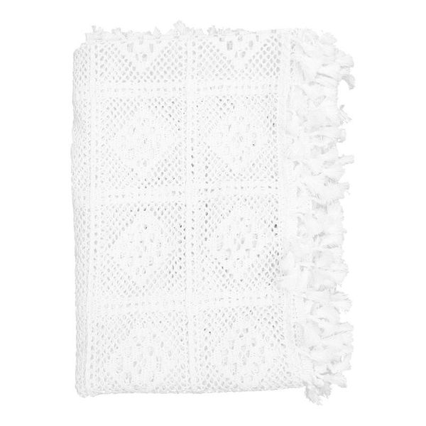 

table cloth 1pc pastoral style tablecloth knitted cotton thread hollow decor