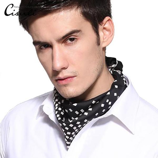 

scarves cisuli 100% silk twill square scarf 68x68cm men cravat bussiness, Blue;gray