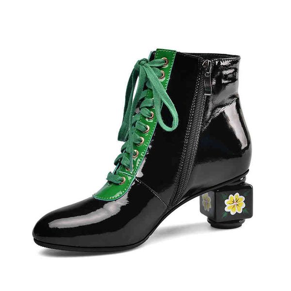

dress shoes phoentin-botas de salto mÃ©dio femininas, sapatos couro legÃ­timo com zÃ­per, ponta redonda, cores mistas, ft770 6y7l, Black