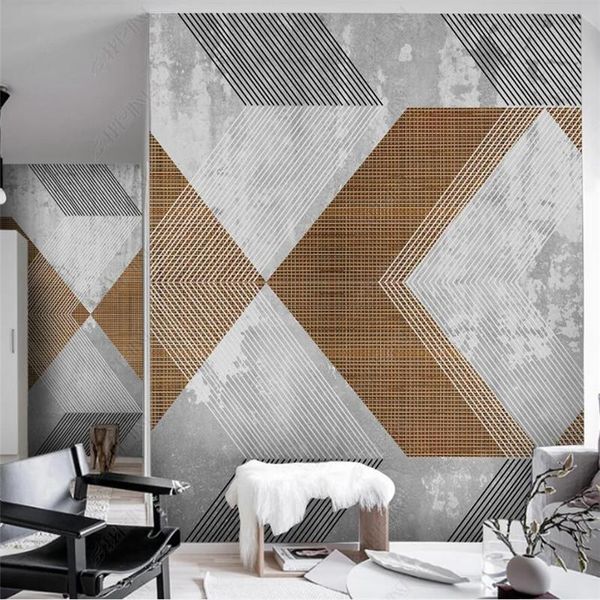 

wallpapers custom size modern minimalist abstract geometric art bedroom decor mural 3d po wall paper home self-adhesive wallpaper
