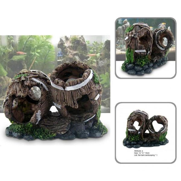

decorations natural appearance creative aquarium ornament artificial resin mountain for