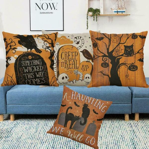

cushion/decorative pillow feature halloween pumpkin throw cover pillowcases decorative sofa cushion l0828