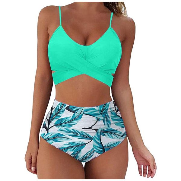 

two-piece suits swimwear women strapless bikini 2021 set push up swimsuit high waist woman swimsui
